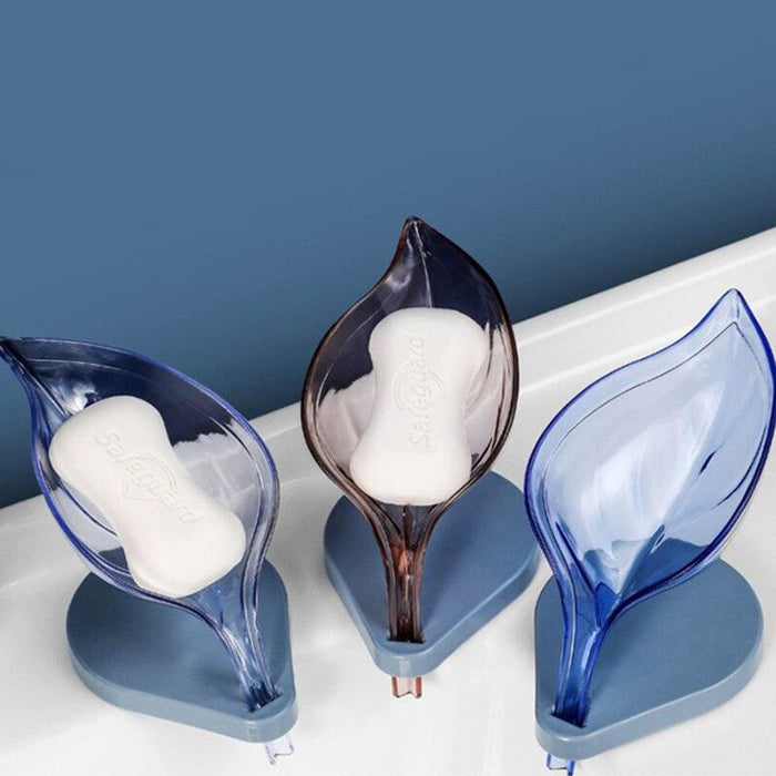 Leaf-Shaped Soap Holder with Strong Suction - Versatile Storage Solution for Home