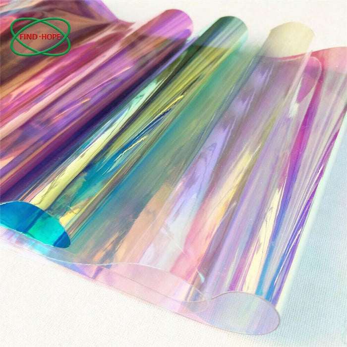 Iridescent Rainbow Vinyl Fabric - Magical Crafting Material for DIY Creations