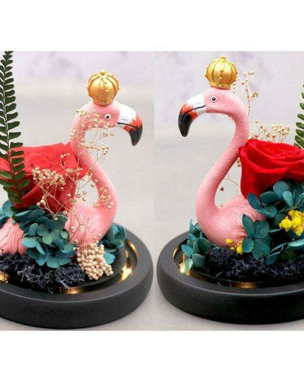 Eternal Elegance Glass Dome - Preserved Rose and Hydrangea for Timeless Charm