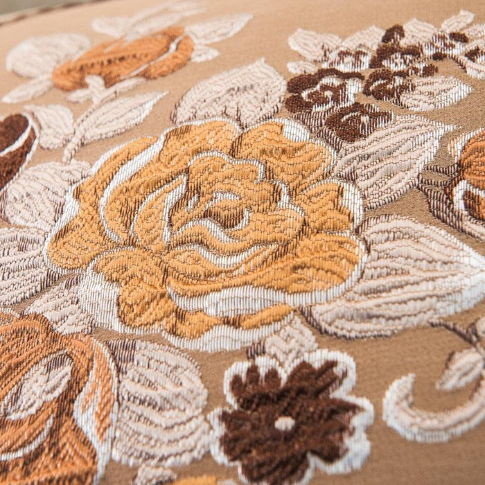 Elegant Handmade Beaded Jacquard Pillow Cover - Stylish Home Decor Accent 48x48cm