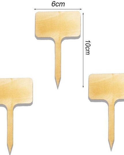 Charming Rustic Wood Sign Cake Toppers - Set of 10