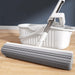 Effortless Home Cleaning Solution: Self-Cleaning Rubber Cotton Mop Set with Magic Touch
