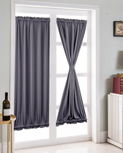 Elegant French Door Blackout Curtain Set with Customizable Tieback