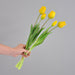 Luxurious Tulip Artificial Flower Bouquet - 5Pcs Real Touch | 46CM - Botanica Home Decor