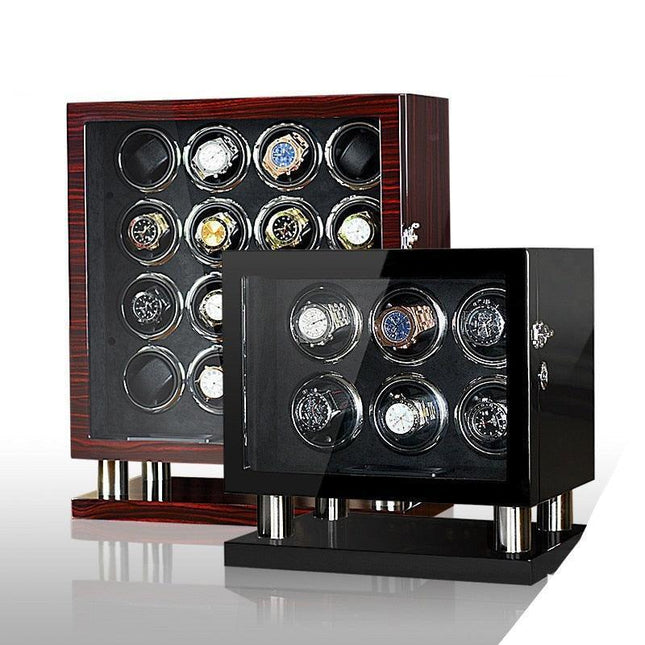 Luxurious Wooden Watch Winder Set for Timepiece Preservation