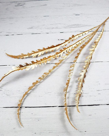 Gilded Maple Leaf Branch - Elegant Home & Office Decor Statement Piece