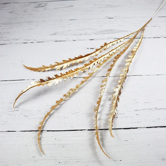 Gilded Maple Leaf Branch - Elegant Home & Office Decor Statement Piece