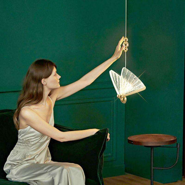 Enchanting Butterfly LED Pendant Lights - Elegant Illumination for Stylish Home Decor