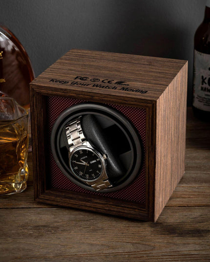 Elegant Wooden Watch Winder with Smart Technology for Optimal Timepiece Maintenance