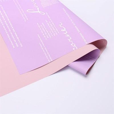 Elegant Floral Alphabet Gift Wrap Collection - Premium Waterproof Crafting Kit - Korean Design Essentials