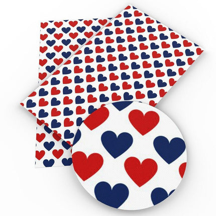 Patriotic Faux Leather Crafting Material - 20*33cm