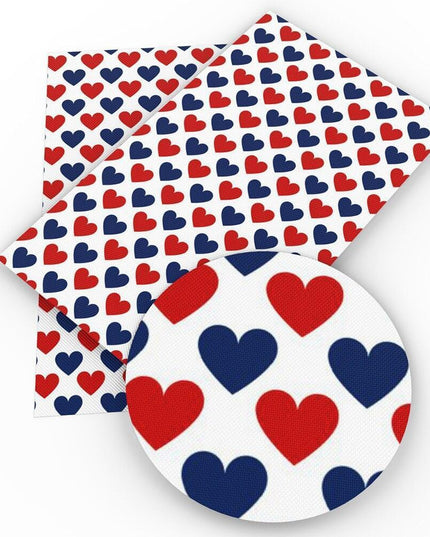 Patriotic Faux Leather Crafting Material - 20*33cm