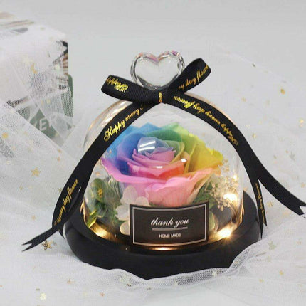 Timeless Elegance Glass Rose Showcase - A Symbol of Love and Grace