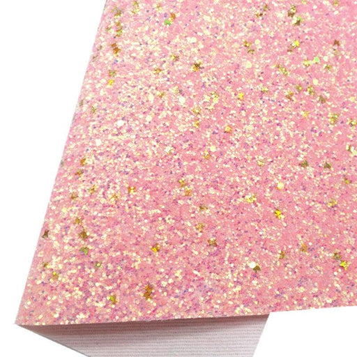 Golden Heart Glitter Leather and Daisy Pattern Faux Leather Crafting Sheets