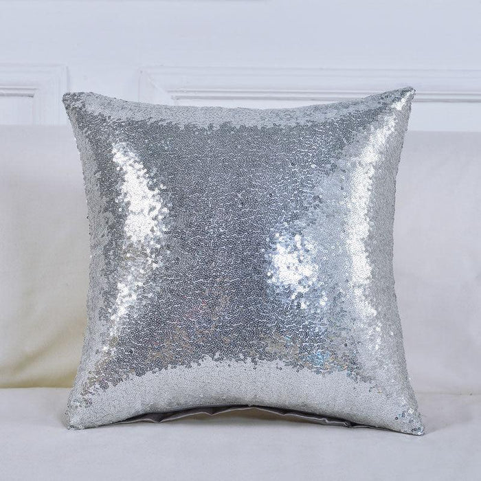 Sparkling Yellow Sequin Cushion Cover