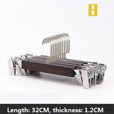 Elegant Wardrobe Enhancement: 10-Piece Premium Solid Wood Hanger Set