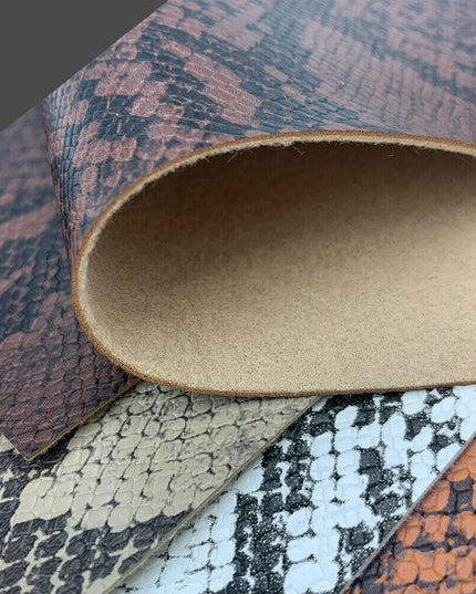 Serpentine Snakeskin Faux Leather Crafting Set - Create Trendy DIY Projects with Ease