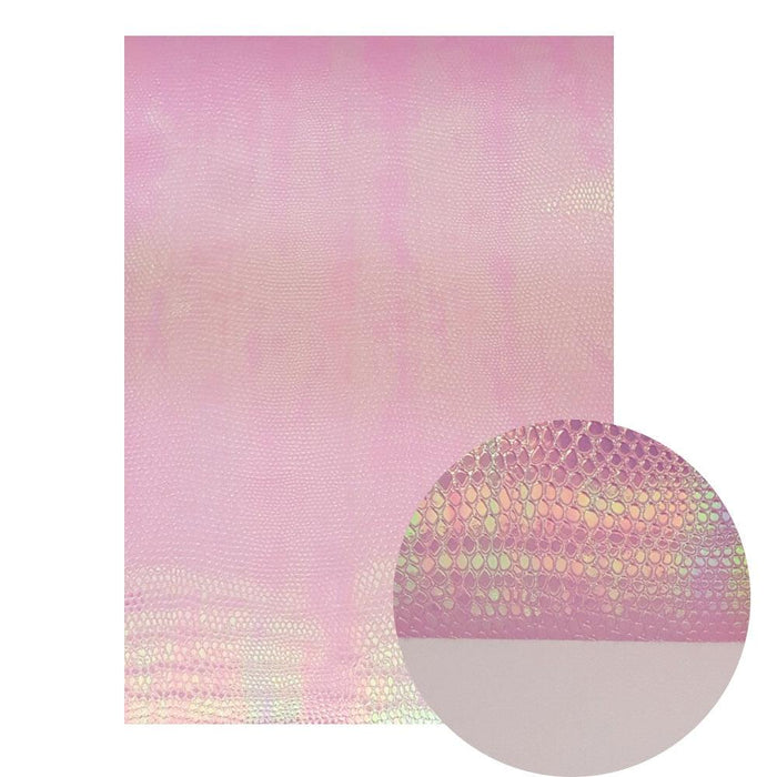 Sparkling Pink Holographic Heart Glitter Fabric - Premium Crafting Delight