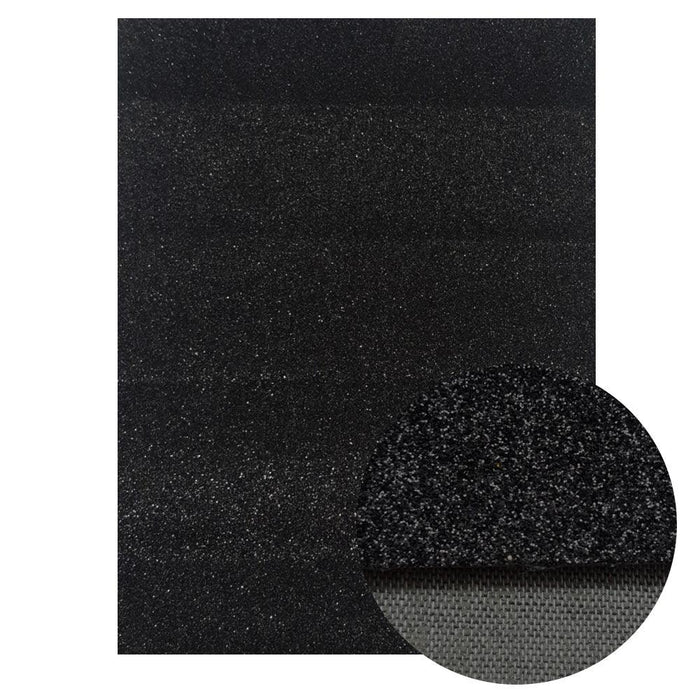 Sparkling Black Faux Leather Crafting Kit - Essential DIY Supplies