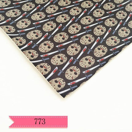 Halloween-Themed Cartoon Character Leatherette for DIY Crafting