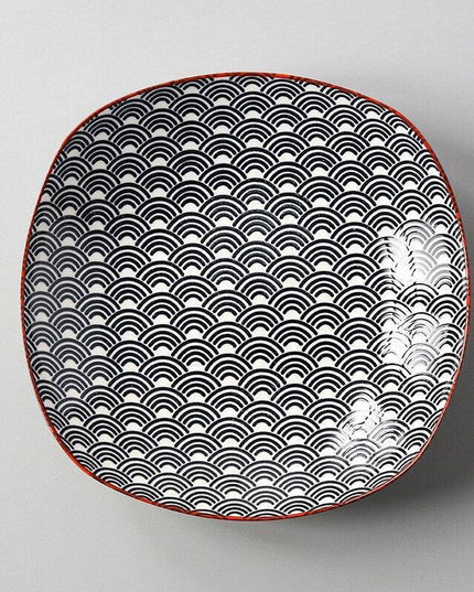 Handcrafted Japanese Square Ceramic Plate: Exquisite Table Artistry