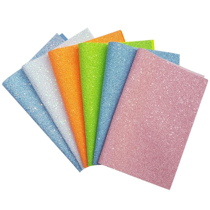 Chunky Glitter Rainbow Faux Leather Sheets: Crafting Essentials