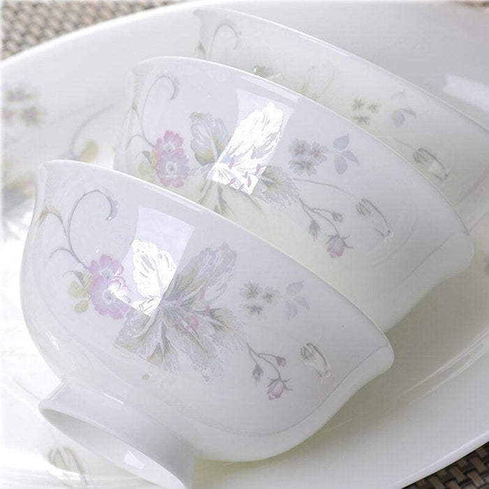 Elegant 56-Piece Jingdezhen Porcelain Dinnerware Collection