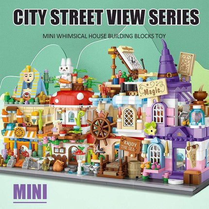 Friends Cityscape Imagination Builder: Eco-Friendly Miniature House Brick Set for Kids
