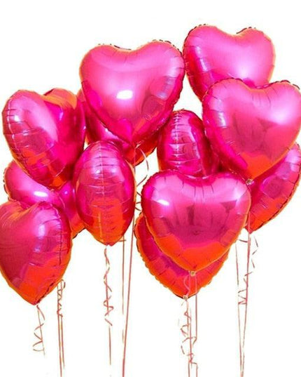 Rose Gold Heart-Shaped Foil Balloon Collection - Ideal for Every Celebration