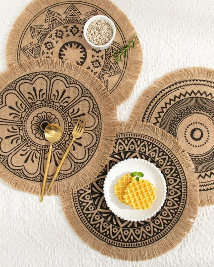Sophisticated Round Linen Placemat for an Elevated Dining Experience