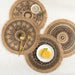 Round Woven Cotton Placemat - Perfect for Coffee Cups and Tableware