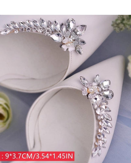 Bridal Rhinestone Footwear Clips - Luxurious Wedding Accessories for Elegant Shoes