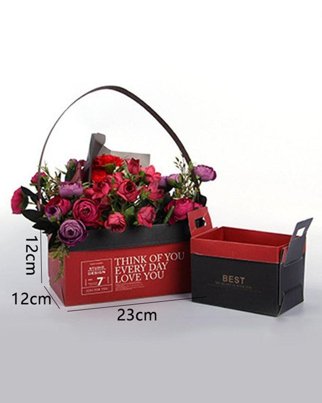Chic Floral Gift Box: Waterproof and Dual-Sided Design for Elegant Gifting
