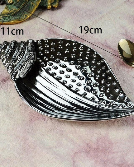 Chic Nordic Silver-Plated Ceramic Snack Dish