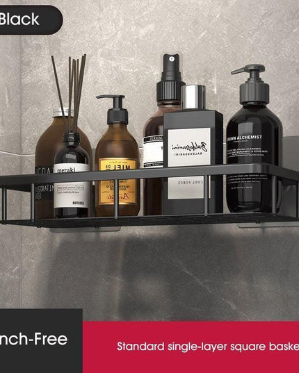 Stylish Wall-Mounted Space Aluminum Shower Organizer: Premium Bathroom Caddy
