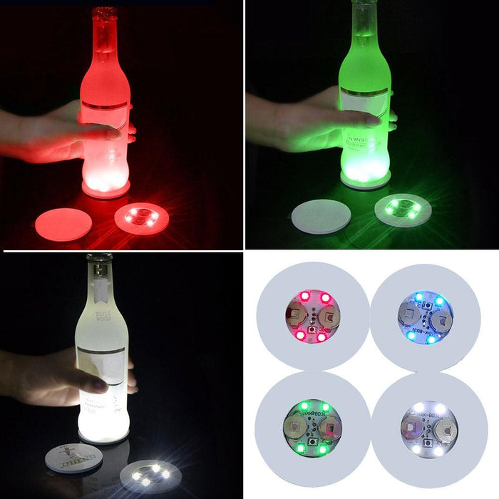Brain Specimen Coasters Set with LED Illumination - Novelty Drink Coasters