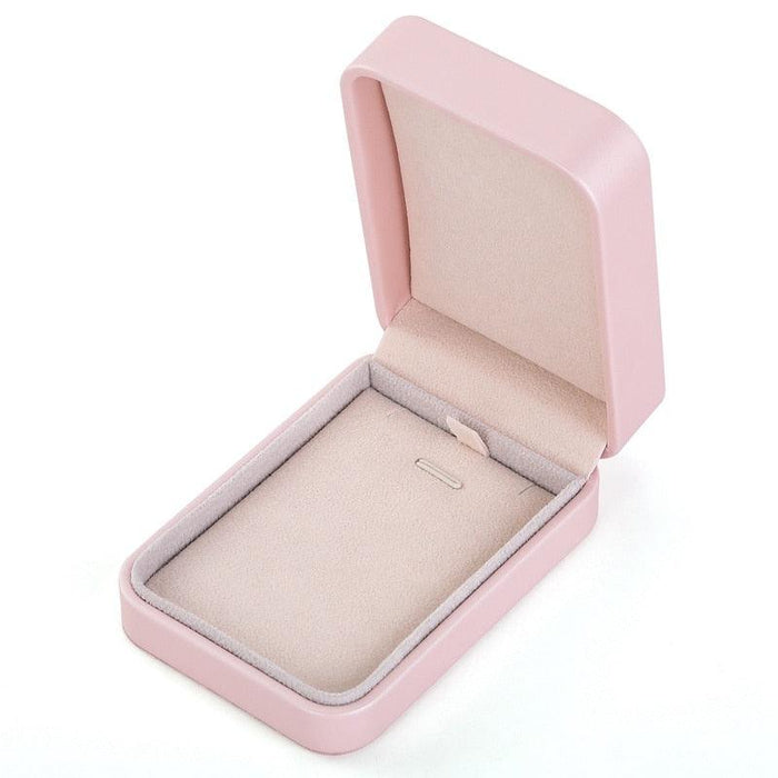 Elegant PU Leather Jewelry Storage Case for Rings, Earrings, and Necklaces