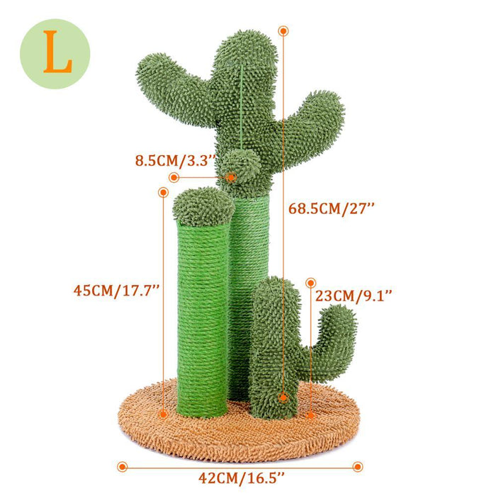 Luxury Cactus Cat Tree with Scratching Posts for Chic Cats