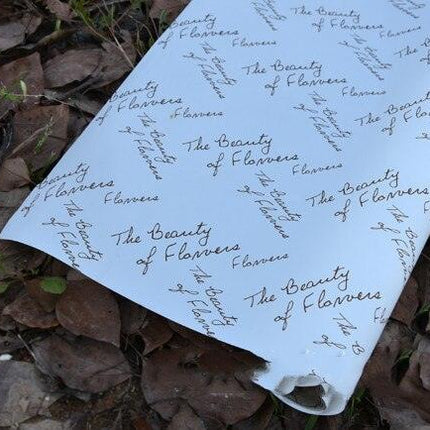 Chic Waterproof Floral Tissue Paper with Alphabet Design for Elegant Arrangements