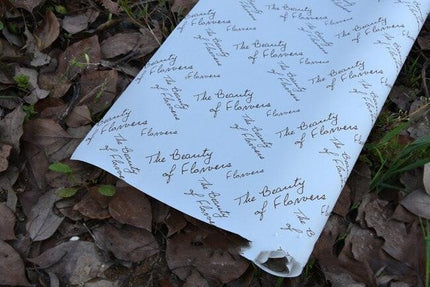 Chic Waterproof Floral Tissue Paper with Alphabet Design for Elegant Arrangements