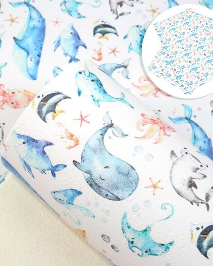 Dinosaur Dreams Faux Leather Fabric for Creative Projects