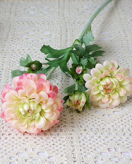 Lifelike Premium Dahlia Floral Arrangement - Sophisticated Artificial Decor