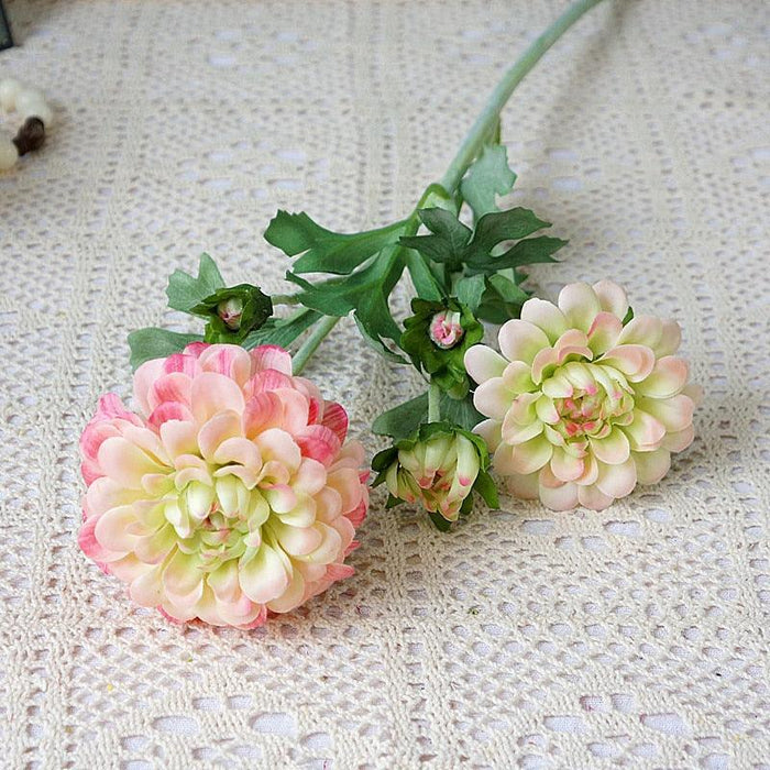 Elegant Dahlia Real Touch Herb Branch Artificial Flowers - Sophisticated Home Decor Accent