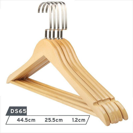 Premium Wide Wooden Hangers Set - 10 Luxurious Pieces for Your Closet