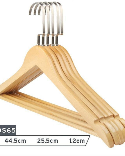 Premium Wide Wooden Hangers Set - 10 Luxurious Pieces for Your Closet