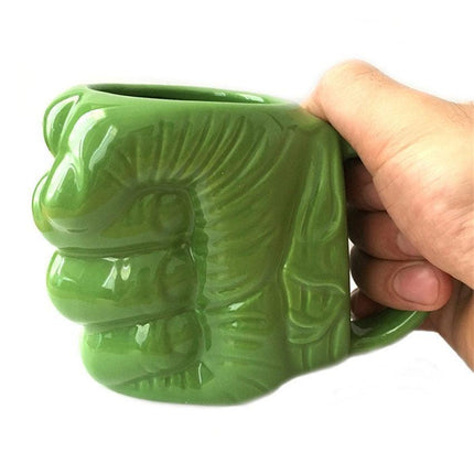Hulk Smash! 3D Green Fist Anime Mug - Unique Ceramic Hot Drink Cup