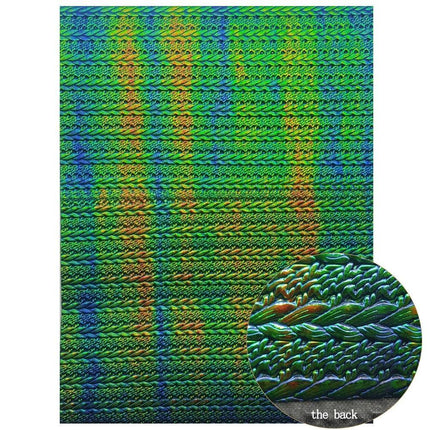 Lustrous Green Glitter Snake Skin Faux Leather Bow Crafting Kit