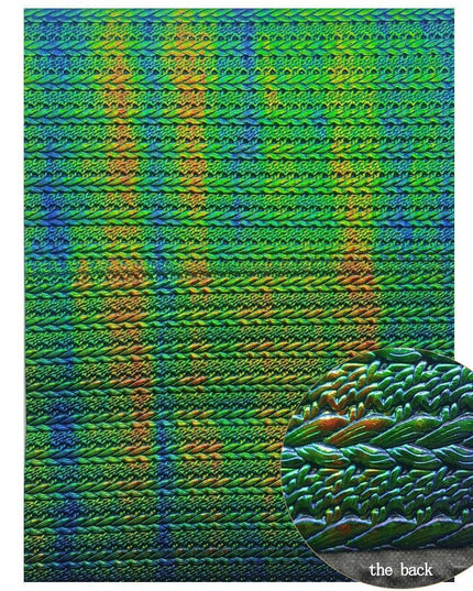 Lustrous Green Glitter Snake Skin Faux Leather Bow Crafting Kit