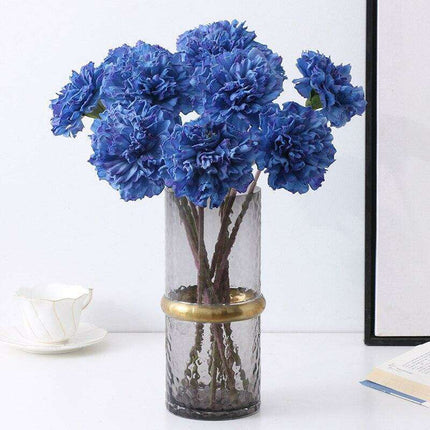 Silk Carnation Floral Arrangement - 10-Stem Bouquet for Celebrating Teachers and Mothers