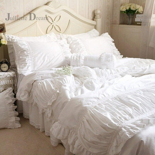 Luxury Botanica Handcrafted Lace Bedding Set - Premium 100% Cotton with Tailored Size Choice